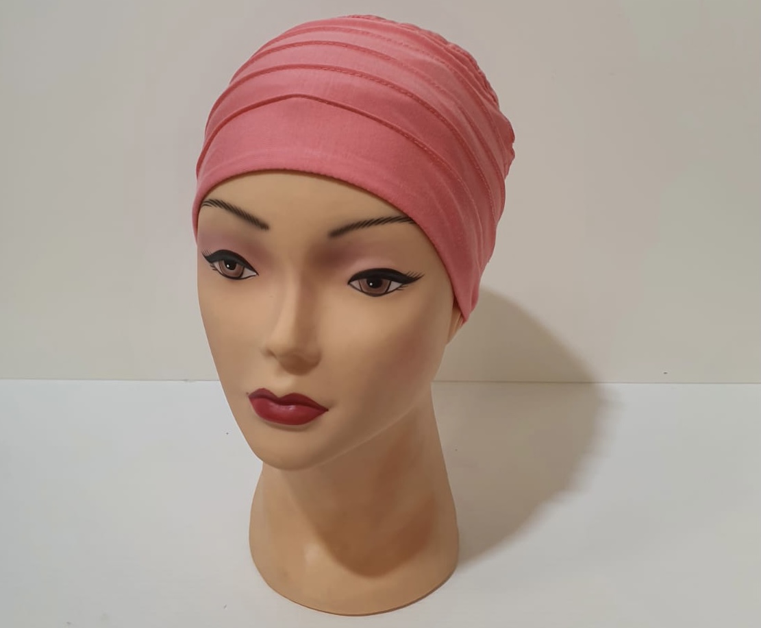 Parrucche Perugia turbante rosa pesca